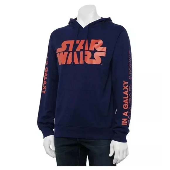 Star Wars Logo Style Men's Pullover Hoodie Sweatshirt - Picture 1 of 2